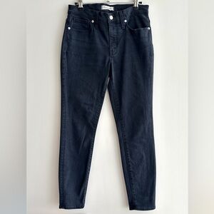 Madewell 9” High-Rise Black Skinny Jeans, Size 28
